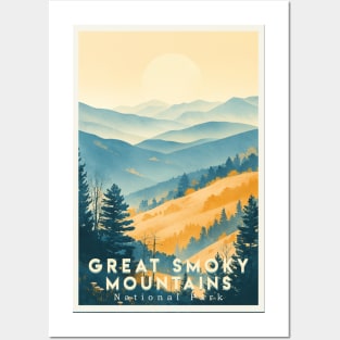 Great Smoky Mountains national park travel poster Posters and Art